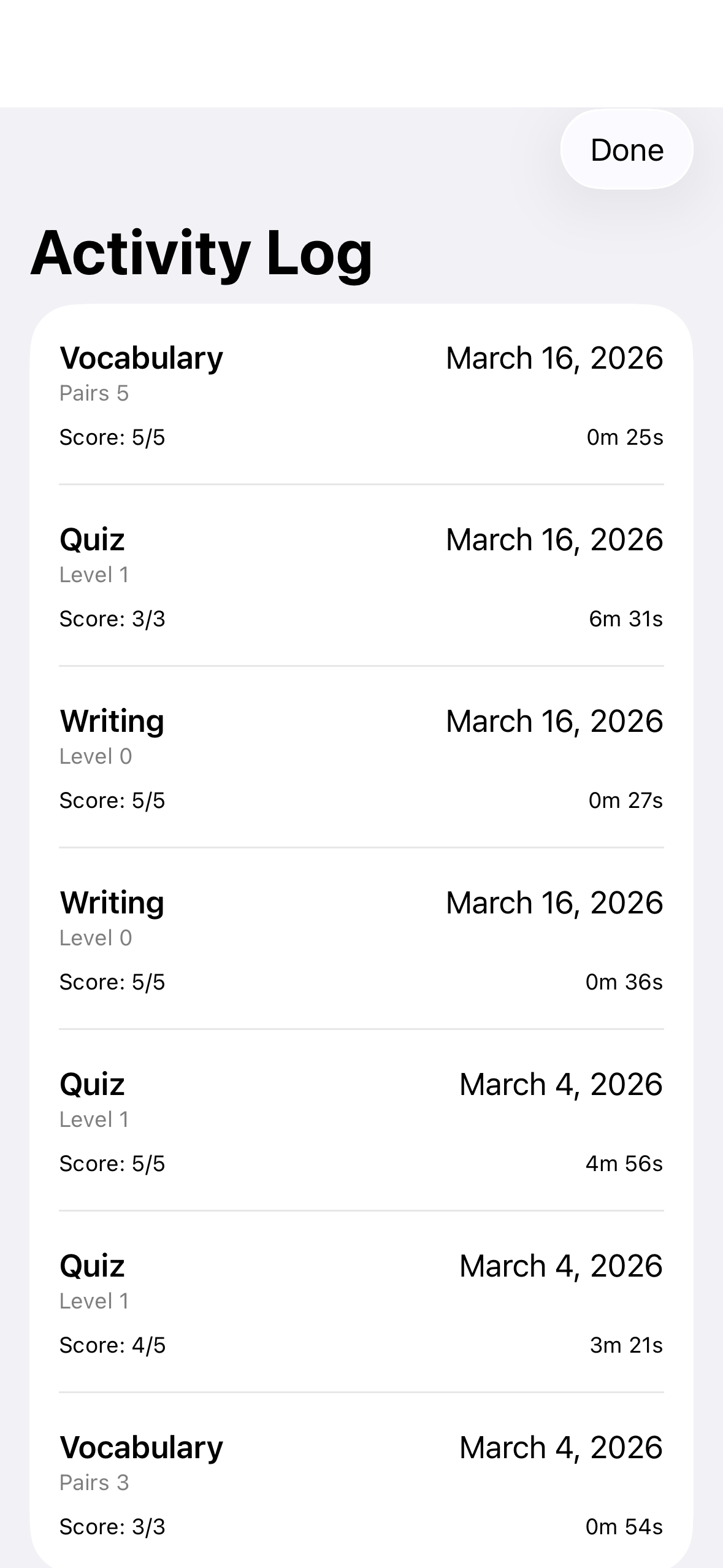 Litia Progress Data Export